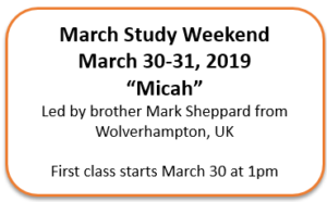 2019 March Study weekend